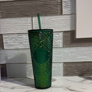 Starbucks Emerald Green Textured Tumbler with Straw